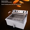 Deep Fryer with Basket Commercial 20L Electric Countertop Fryer Stainless Steel Deep Fryers French Fries Machine for Restaurant 2