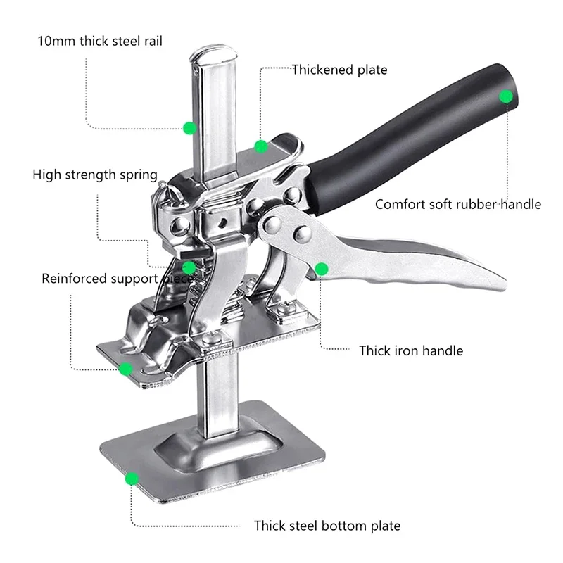 Multi Functional Ceramic Tile Cabinet Lifter Height Locator Adjustment Lifter Energy-saving Arm Anti Slip Manual Lifting Tool