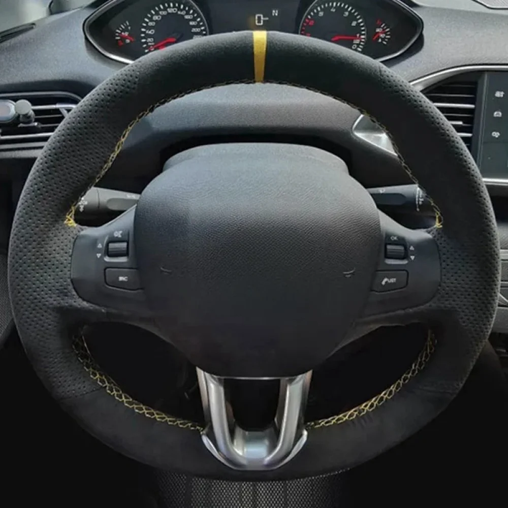 Coprivolante Per Auto In Pelle Scamosciata Comfort Personalizzato Adatto Per Peugeot 308 206 207 307 408 508 2016-2022 Car Interior Car Styling