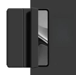 Ultra-Slim Trifold Stand TPU Soft Back Tablet Case - 11.5-inch Cover for MatePad SE 11 2024 (Black)