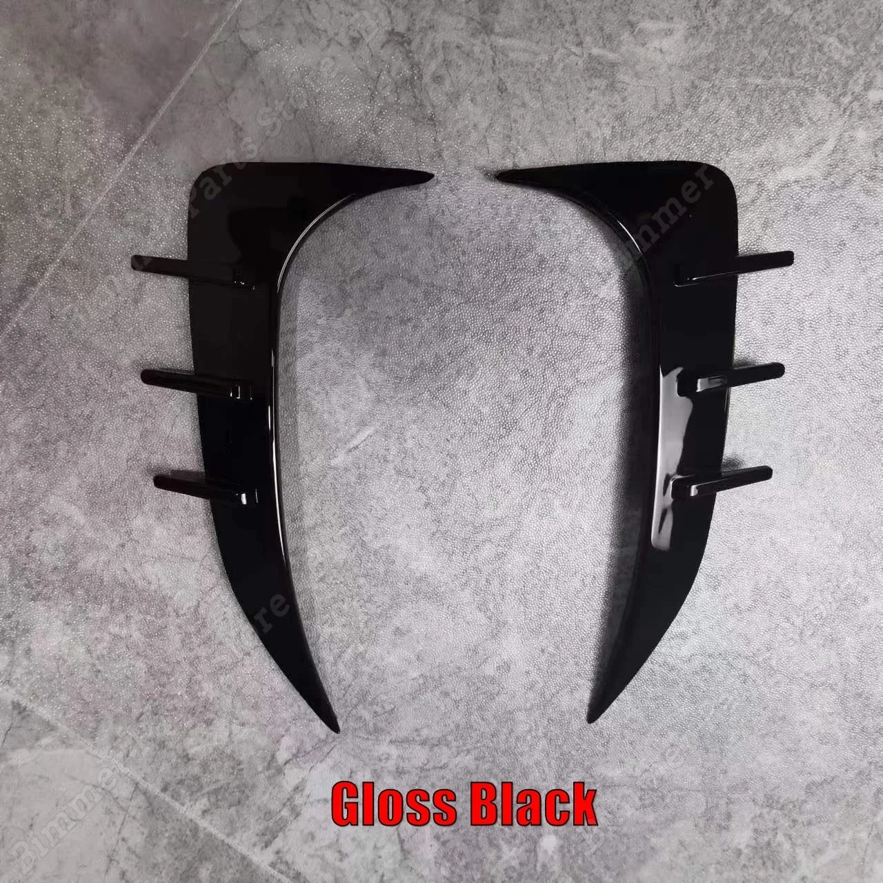 Coperture Per Bocchette Aria Paraurti Posteriore BMW Serie 2 F44 - In ABS, Nero Lucido, Adesive, Per Stile M Sport