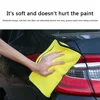 1-20PCS Microfiber Car Cleaning Towel Thicken Soft Drying Cloth Auto Body Washing Towels Double Layer Clean Rags Detailing 2