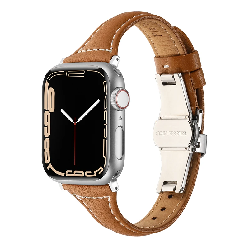 Leather Strap For Apple watch band ultra 49mm 45mm 41mm 44mm 40mm 42mm