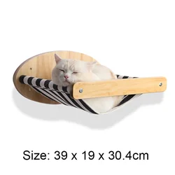 Wall-Mounted Wooden Cat Adventure Playground (A cat hammock)