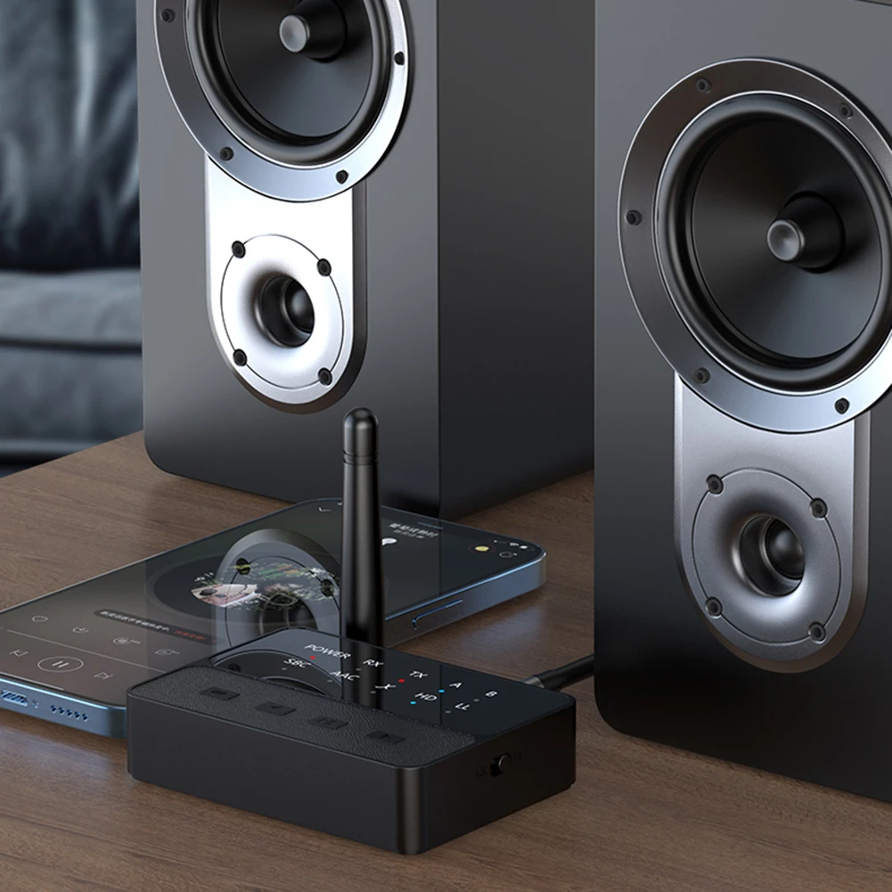 Bluetooth-Compatible 5.3 HIFI Stereo Adapter 3.5mm AUX/RCA 2 In 1 Wireless Audio Dongle Stereo Music Adapter for Speaker TV PC