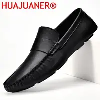 Genuine Leather Spring Autumn Men Casual Shoes Cow Leather Trend Versatile Soft Sole Simple Loafers Men Luxury Brand Moccasins