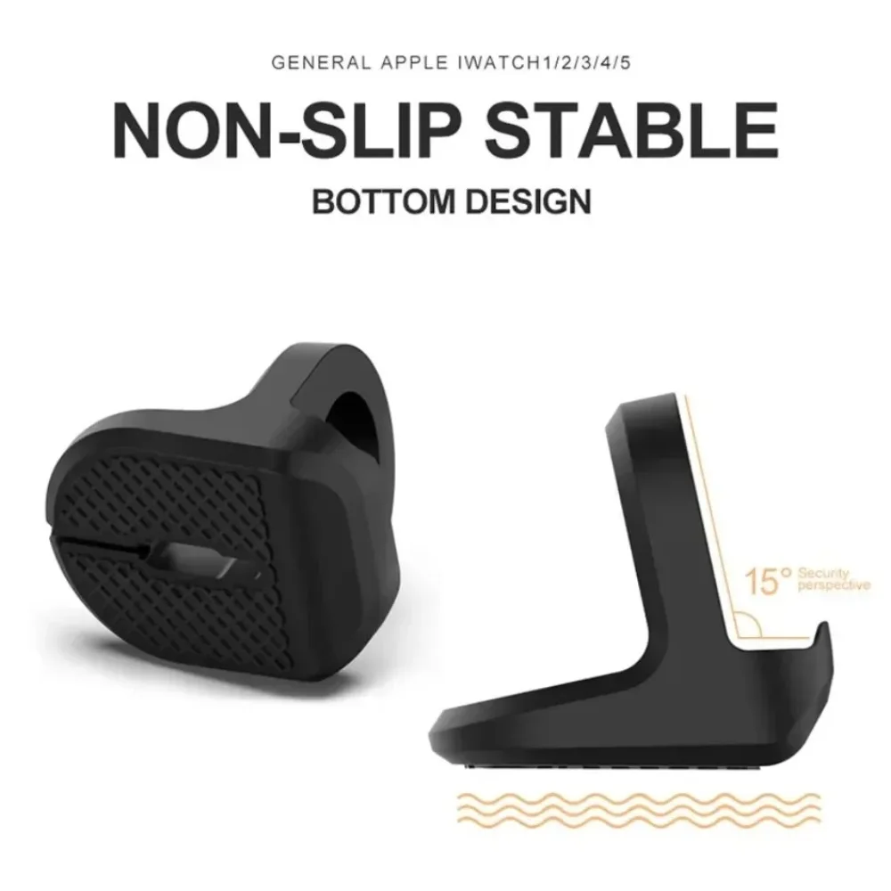 Silicone Watch Wireless Charger Stand Protective Cover For Apple Watch iWatch Desktop