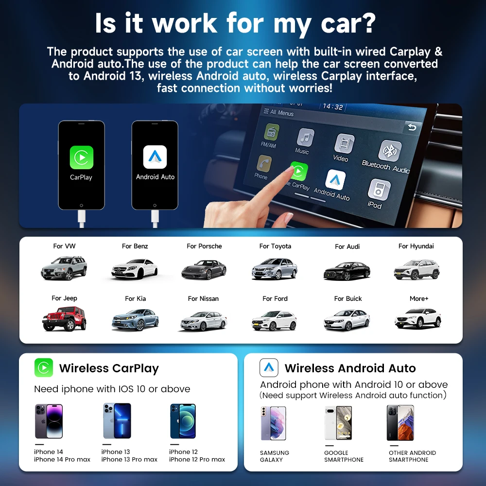 CarlinKit Ʃ ƿ ī÷ TV ڽ,  ȵ̵ ڵ AI ڽ,  660, 8 ھ HD   , 8 + 128G