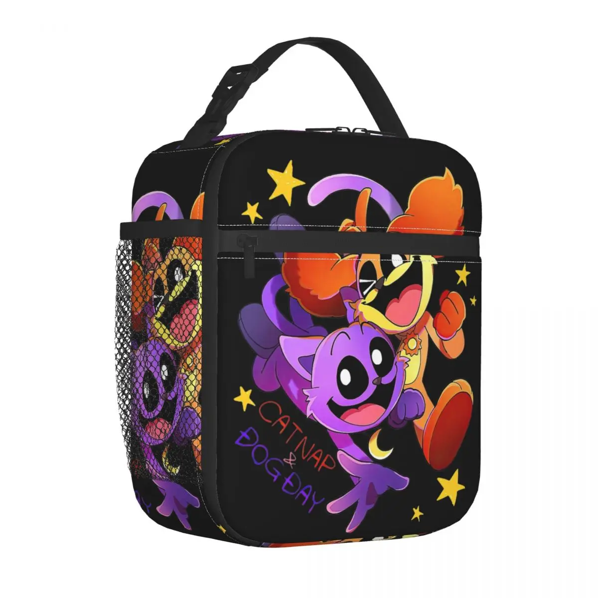 Catnap And Dogday Together Happy Insulated Lunch Bags Leakproof Smiling Critters Lunch Container Cooler Bag Lunch Box Tote 2