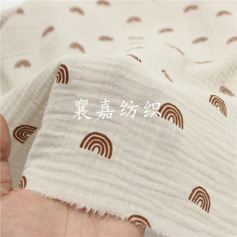 135x50cm 더블 레이어 코튼 거즈 크레페 원단, 봄/여름 에어컨 담요 작은 이불 아동 의류 천