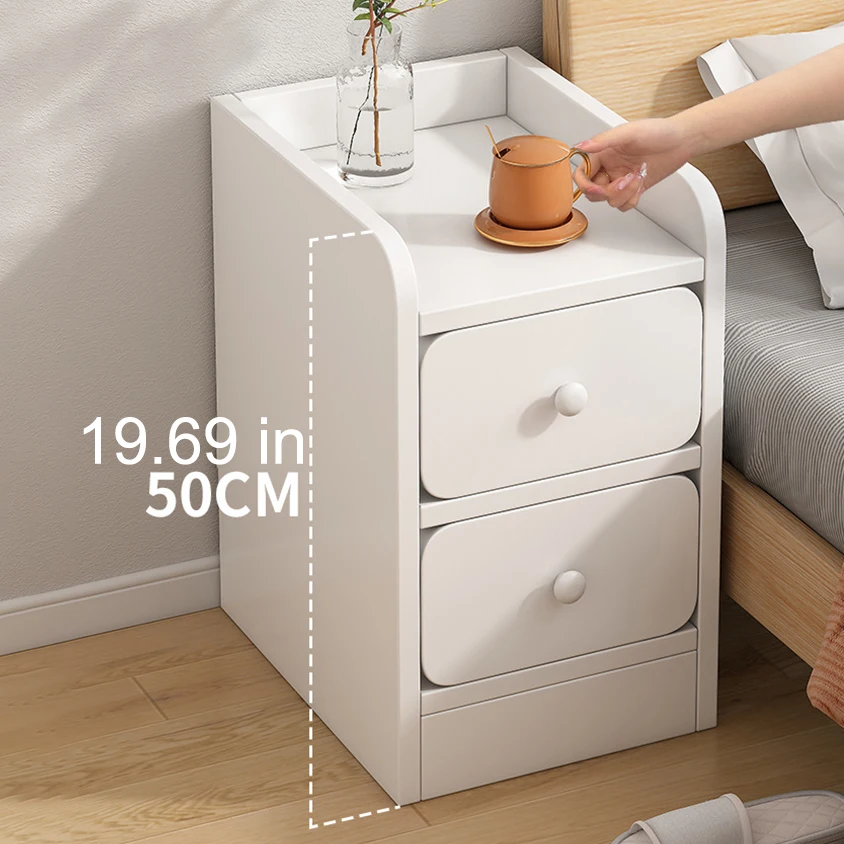 Nightstands Set Simple Modern Super Narrow Bedside Cabinet Small Size Cabinet Mini Storage Bedroom Simple Seam Bedside