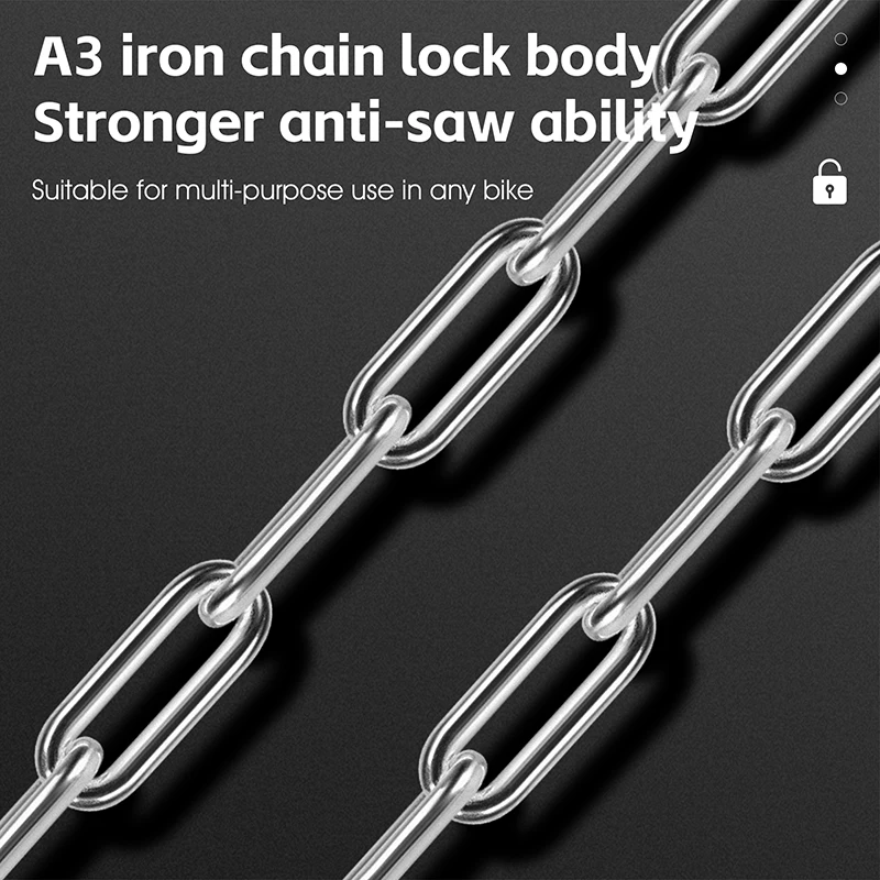 Steel Bike Safety Chain Bicycle Lock Chain Strong WEST BIKING