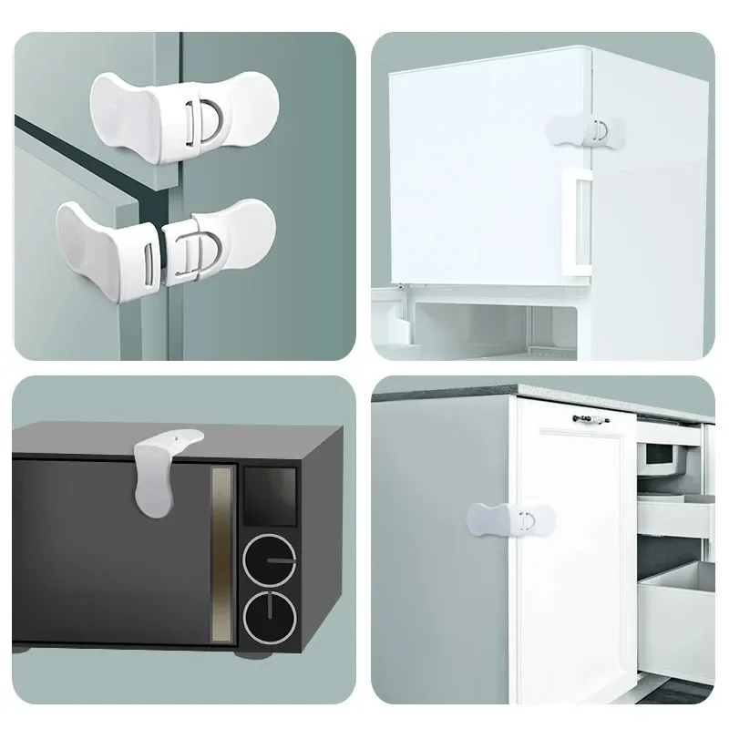 Safety Lock Home Baby Safety Locks Drawer Lock Anti-Pinching Hand Cabinet White Drawer Locks Refrigerator Lock Buckle Children Protection