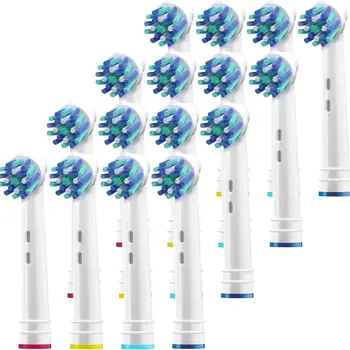 구강 B 크로스용 교체 브러시 헤드, 일반 전동 칫솔 헤드, 품질 액션 강모, 4 개, 8 개, 12 개, 16 개, 20 개