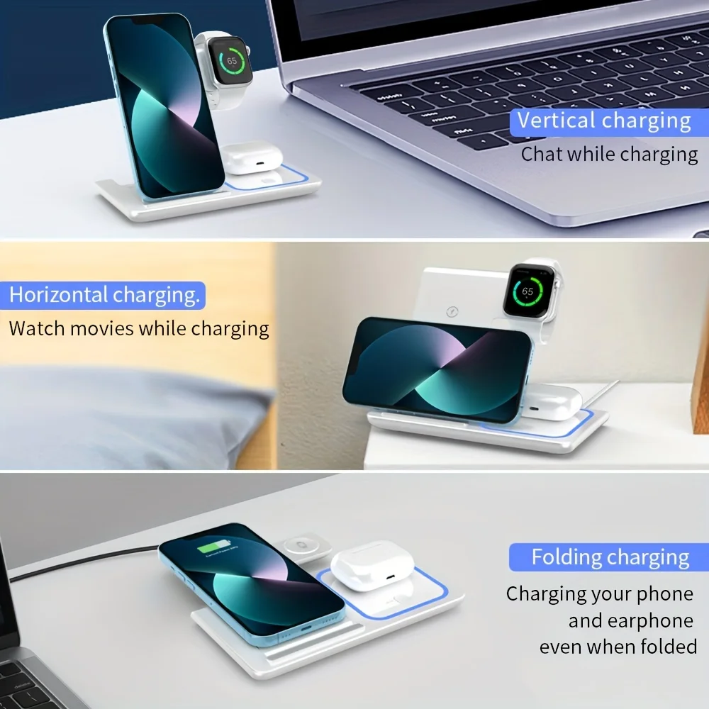 Portable Wireless 3-in-1 Charger Stand 6