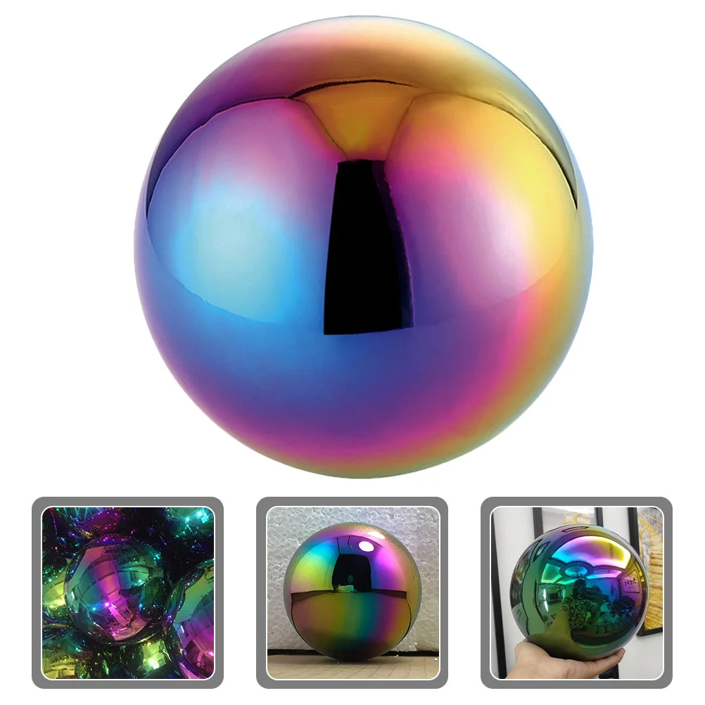 

2 Pcs Garden Reflector Stainless Steel Ball Decor Gazing Balls for Gardens Outdoor Shiny Reflective Globe Metal