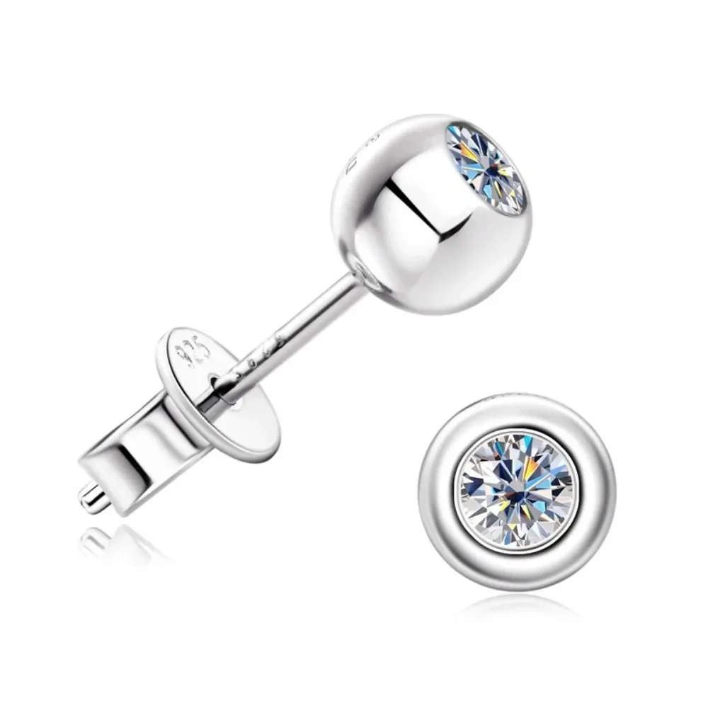 

Серьги-гвоздики женские из серебра 3,5 пробы с бриллиантом, 925 мм