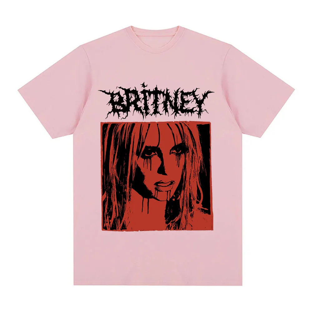Britney Spears Metal Rock Graphic T-shirt Men Women Fashion Hip