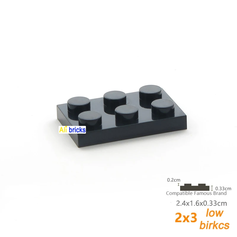 40pcs Size 2x3 Dot Plate MOC Assemble Particles DIY Building Blocks 2*3 Figures Bricks Educational Creative Toy for Kid 3021 6