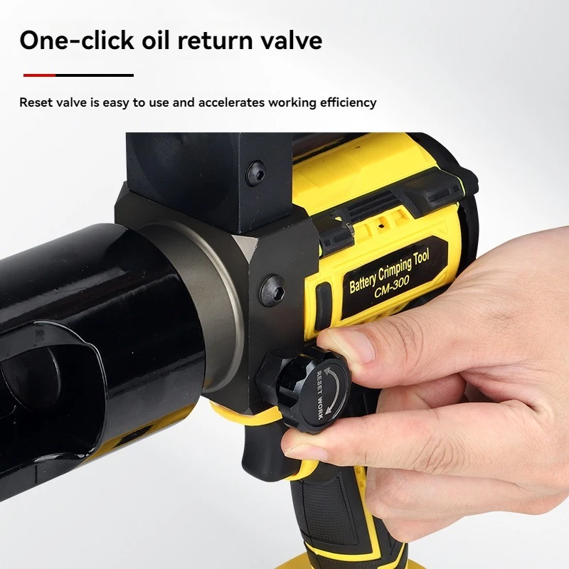 Cm300 Small Portable Electric Hydraulic Crimping Pliers Lithium Battery Copper Aluminum Terminal Charging Crimping Electricians 4