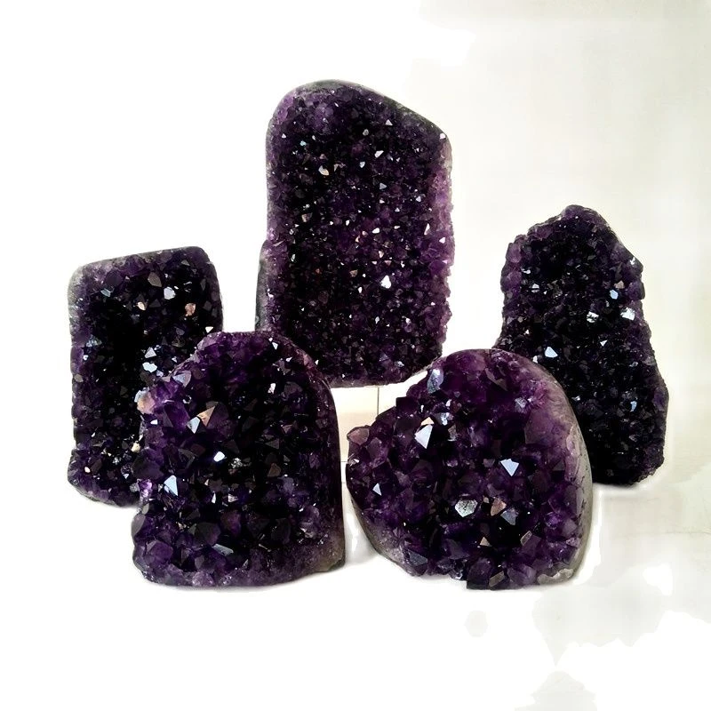 Big Natural Stone Amethyst Geode Raw Quartz Crystal Cluster Home Desk