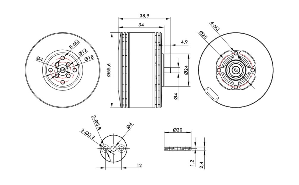 V505 T-MOTOR KV260 Вертикальный двигатель БПЛА с неподвижным крылом, 2500 Вт, мощность 180 с, продолжительность 52 А, ток 180 с, долговечность для беспилотных летательных аппаратов thumbnail 6