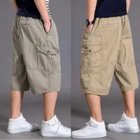 Mens Summer Oversize Fat Cotton Shorts Men Cargo Short Casual Plus Size Cropped Trouser Sport Tactical Baggy Pants Loose 5XL 6XL 1