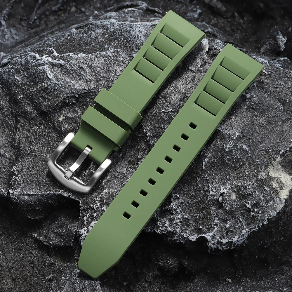 Soft Waterproof Silicone Watch Strap with Quick Release Mechanism