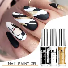  8ml Bottled Nail Color Gel Simple Operation Manicure Gel Quick Dry Painting Nail Art Line Varnish Elastic Paint Lacquer 