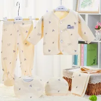 5 pièces/ensemble vêtements pour enfants bébé hérisson nouveau-né ensemble pur coton 0-3M bébé vêtements printemps automne pur sous-vêtements en coton ensemble 4