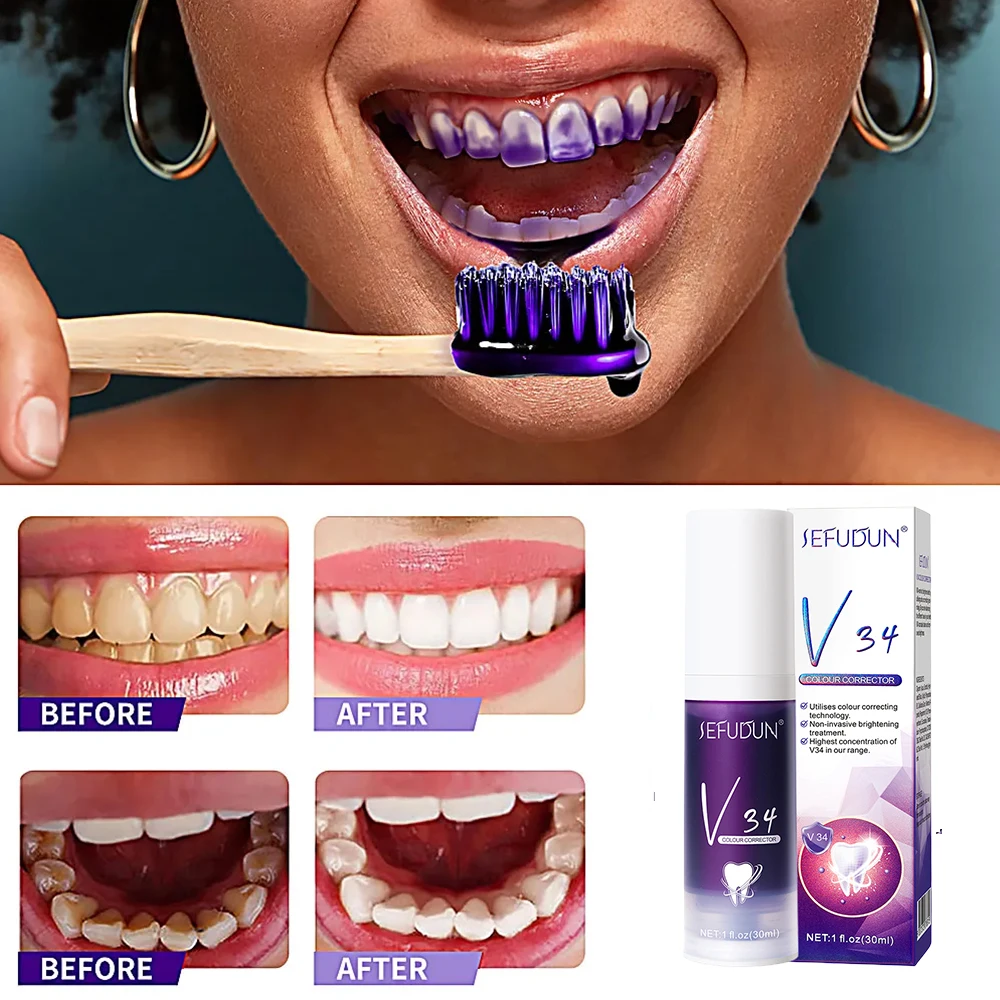 V34 Tooth Whitening Toothpaste Tooth Whitening Mousse Fresh Breath
