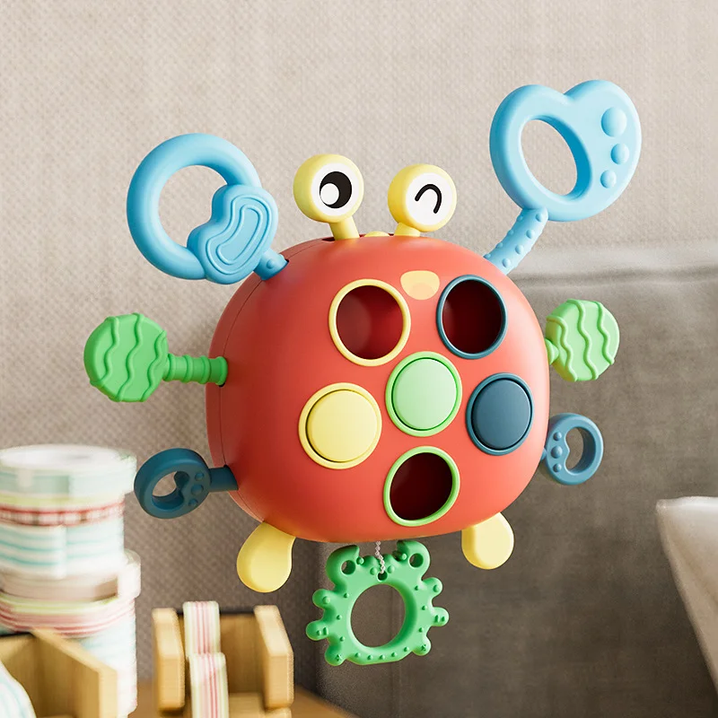 1PCS-Montessori-Sensory-Toys-Silicone-Pull-String-Toys-Baby-Activity ...
