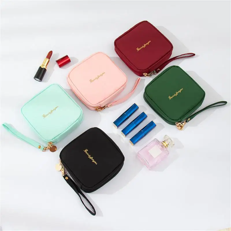 

Travel Zipper Cosmetic Lipstick Earphone Tampon Makeup Storage Bag Coin Purse Women Portable Sanitary Napkin Storage Bag Cotton