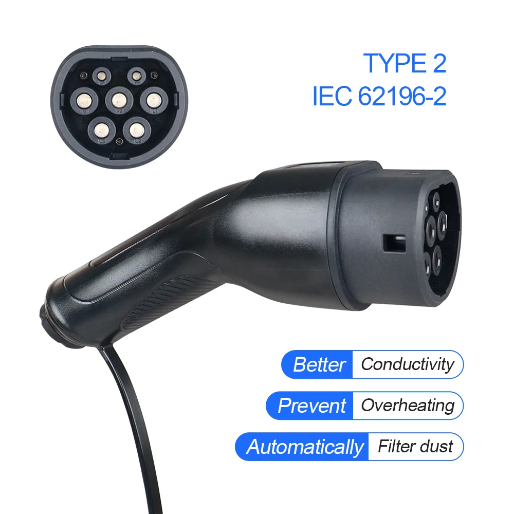 Kolanky Type 2 Portable EV Charger 11KW 16A 3 Phase EVSE Charging Cable 7m CEE Plug for Electric Car — view 4