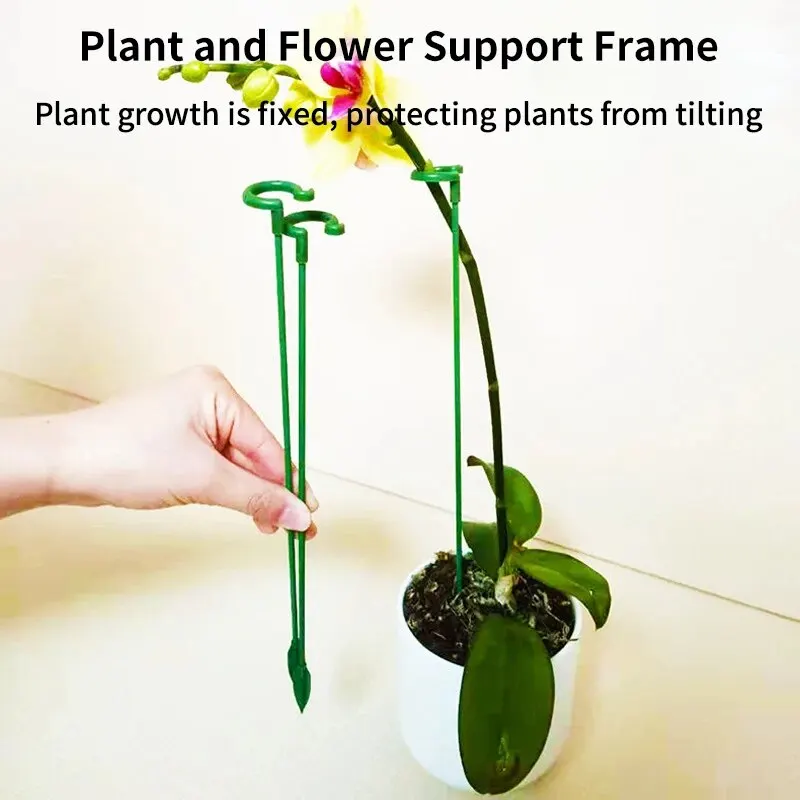 10pcs 27cm 원예 꽃 스탠드 브래킷, 화분에 심은 식물 꽃 모양 지원 막대, 고정 안티 숙박 잎 가드 프레임