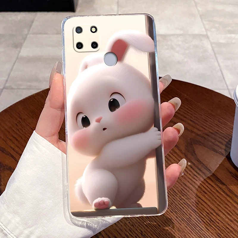 Aesthetic Cute Cat Astronaut Transparent Silicone Phone Case Cover
