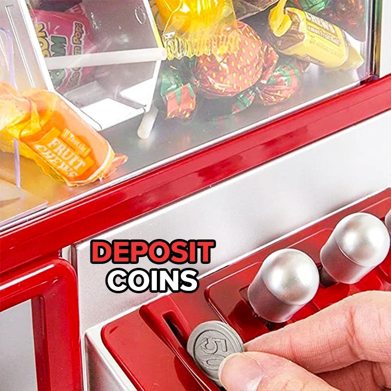 Classic Claw Machine Toys Electronic Arcade Game Adjustable Catch Doll Candy Snack Machine Mini Vending Birthday Gifts for Kids