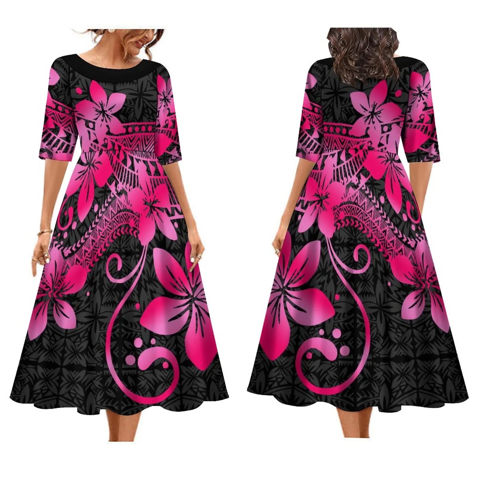 

Полинезийское летнее женское платье, длинное женское платье по индивидуальному заказу, остров Тихоокеанского искусства, женское платье 2023, ретро-дизайн