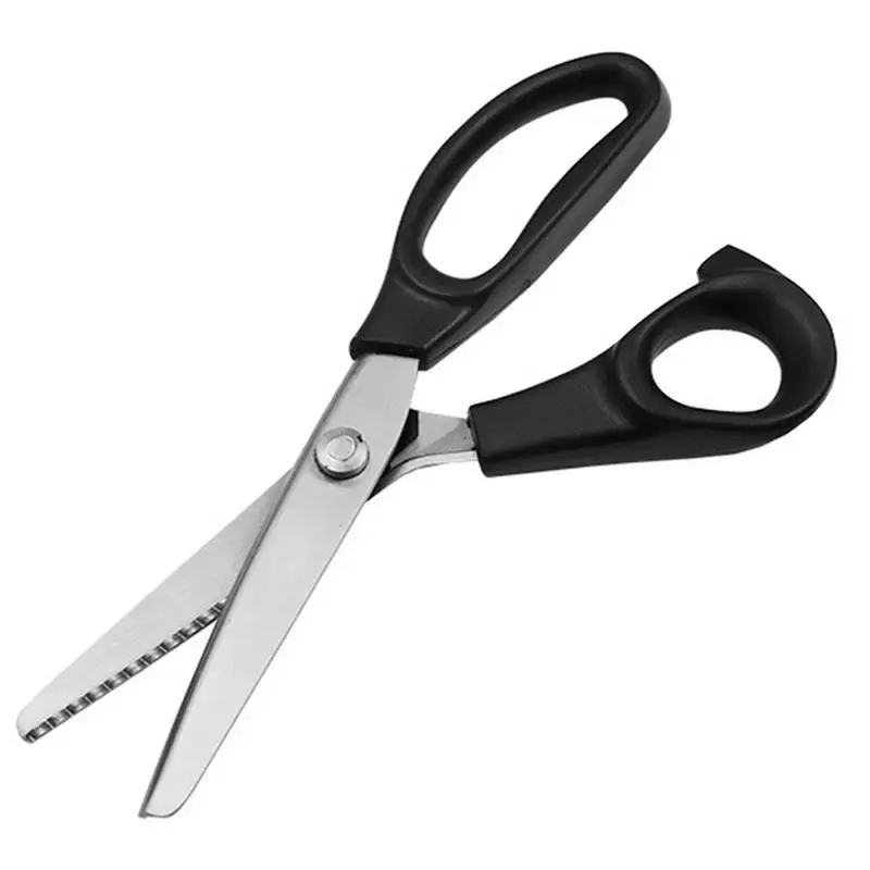 ScissorsForFabricCuttingZigzagScissorsWithSerratedCuttingEdgeDecorativeEdgeScissors