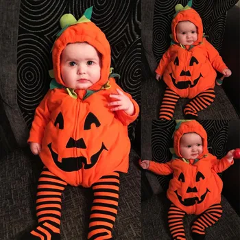 Baby Halloween Cosplay Hooded Romper Set