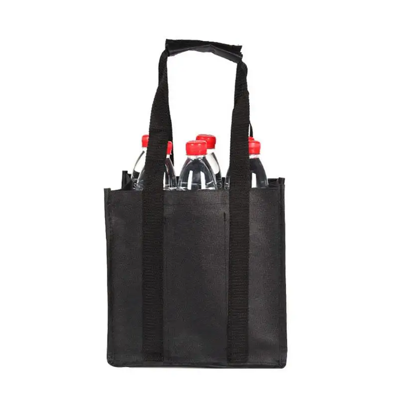 Wine Totes And Carriers Reusable Wine Carrier Bag For Travel Secure Wine Carrying Bag For Travel Wine Bags Sturdy For 6-Bottle