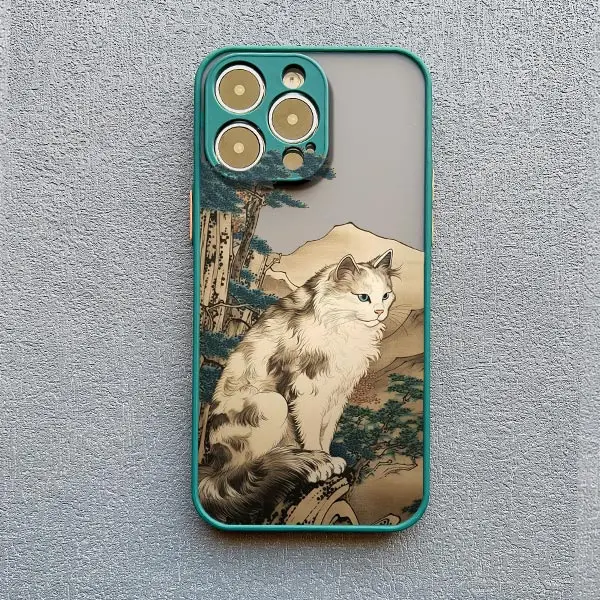 Japanische Anime-Stil-Hülle für iPhone 16 14 15 Plus Pro Max XS X XR SE2 Katzenhülle für iPhone 7 8 11 12 13 Mini stoßfeste Abdeckungen – Detail 10