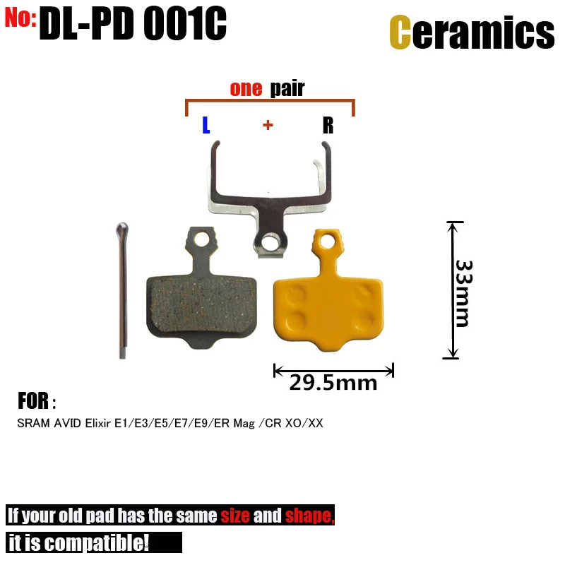 DELT Ceramics Bicycle Disc Brake Pads For SRAM AVID Elixir E1/E3/E5/E7/E9/ER Mag /CR XO/XX Mountain BIKE Accessories 10 Pair bicycle disc brake pads,brake pads,bike brake pads