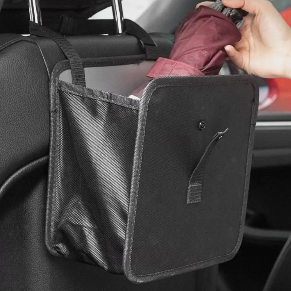 

Eva Layer Car Garbage Bag Car Garbage Bag Portable Car Back Seat Trash Multifunctional Organizer with Adjustable Hanging Storage