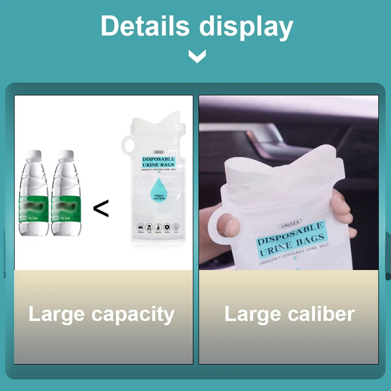 Disposable Toilet Bag 4pcs 750ml Outdoor Travel Car Urinal