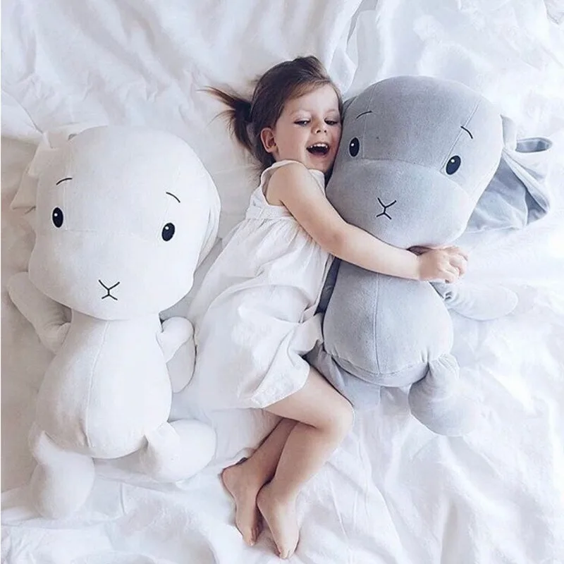 Cute Rabbit Plush Toy 25cm 50cm Bunny Stuffed Plush Animal Baby Accompany Sleep Doll Birthday Gift Christmas Present For Girl