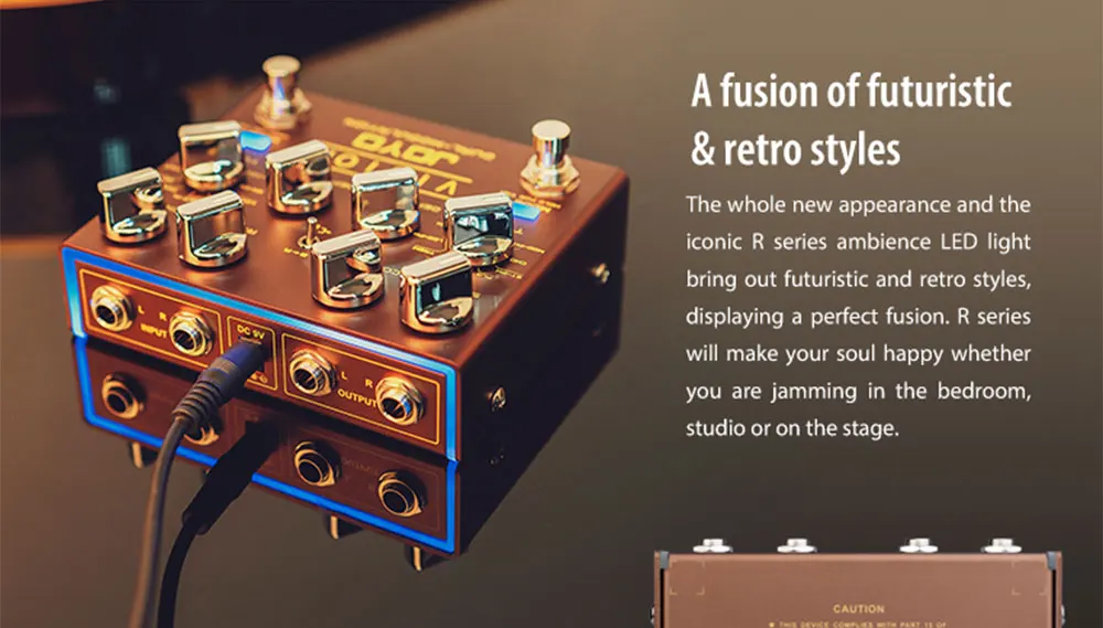 R-09 Modulation Multi Effects Pedal Stereo Input & Output 2 Modules Each 9 Effec