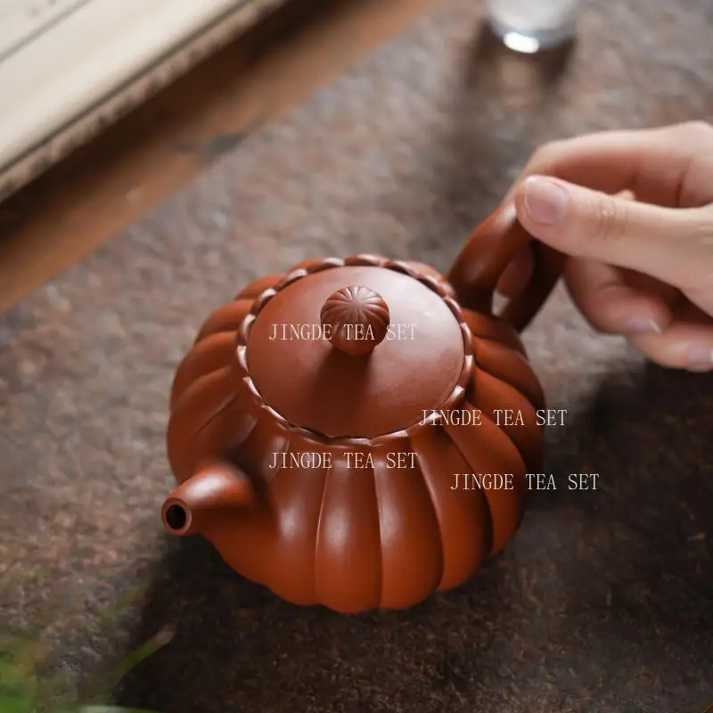 Earthenware Pot of Yixing Handmade Pumpkin Pot Authentic Purple Clay Teapot That Can Be Turned Into A Teapot Fengming Pot