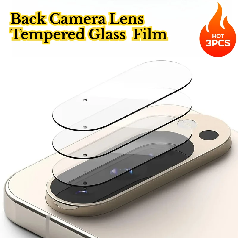 3-Pack HD Rear Camera Screen Protector Film with Anti-Scratch Tempered Glass Lens Ring Cover