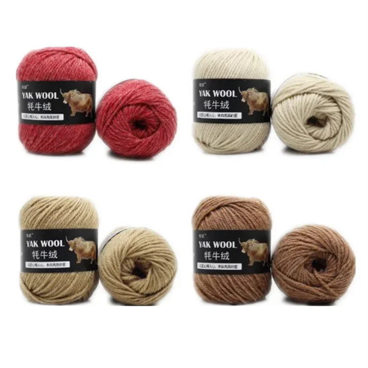 3pcs 300g Yak Wool 3-strand Wool Yarn Hand-knitted Medium Coarse Sweater Coat Yarn Crocheted Scarf Hat Wholesale Wool Yarn 4